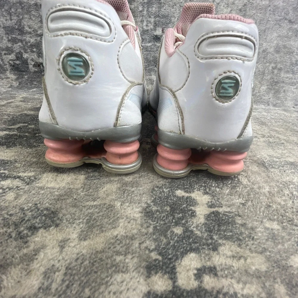 Nike Shox NZ Sneakers Womens Youth 4 Pink White and Blue Athletic Shoes